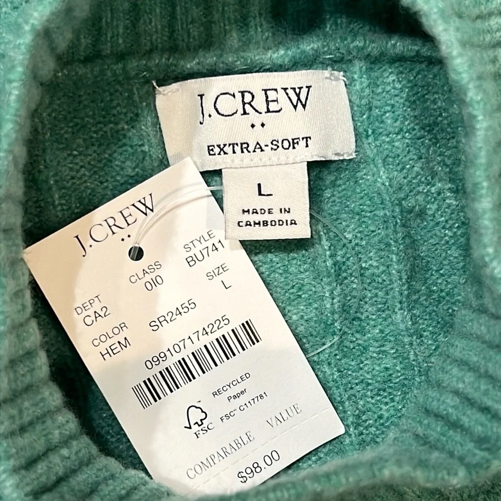 J. Crew Cable-Knit Mockneck Sweater